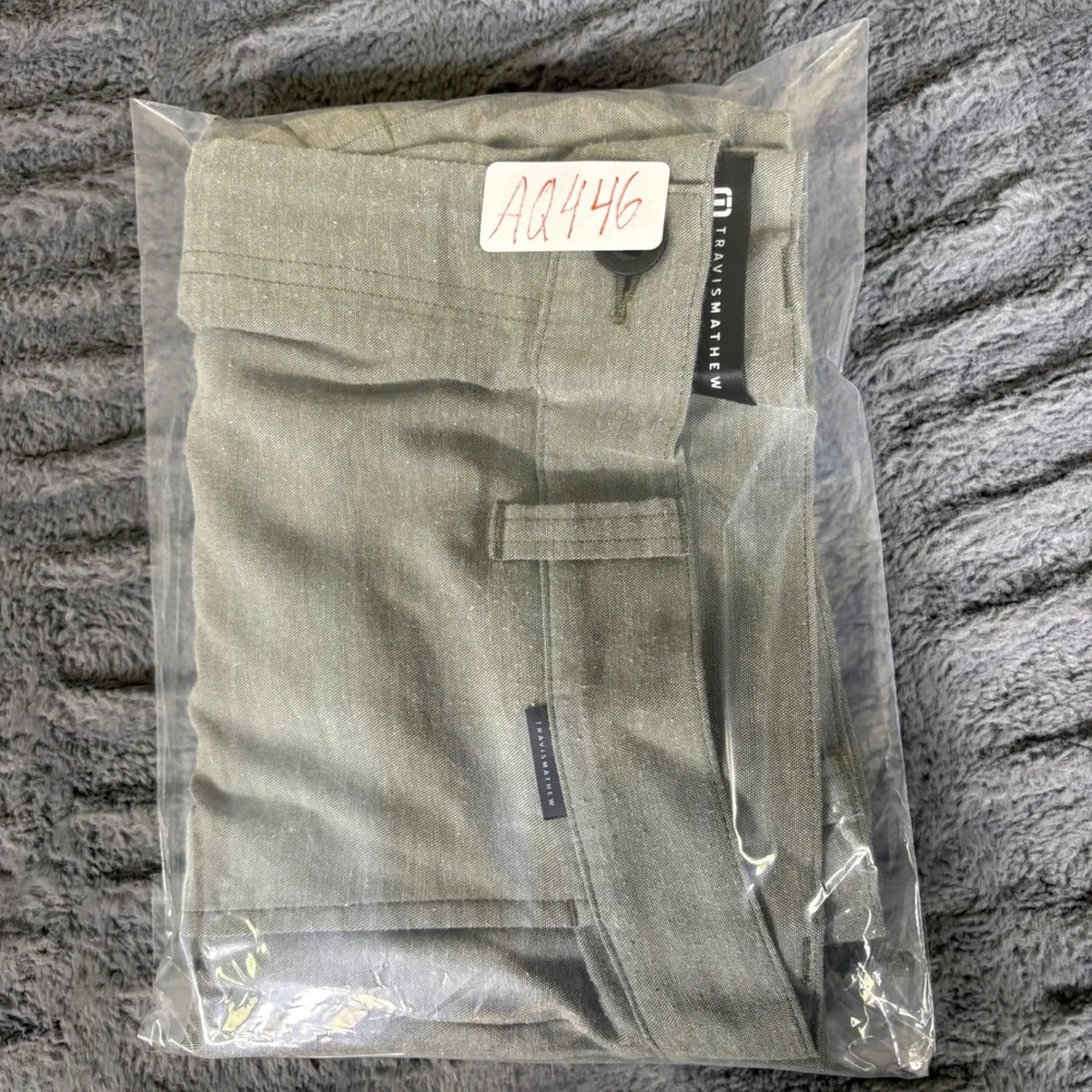 TravisMathew Beck Hybrid Golf Shorts Mens 38 Sage Green Heathered 4-Way Stretch - Picture 7 of 7